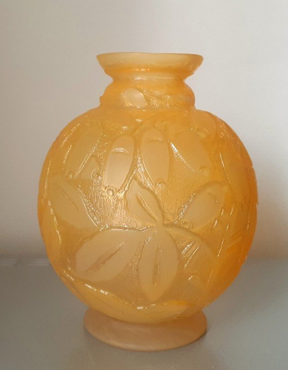 Vase Boule Signé Daum Nancy France Art Déco 