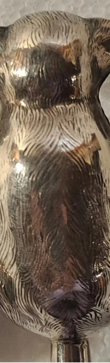 Foreign Sterling Silver Teddy Bear Rattle And Bells -photo-2