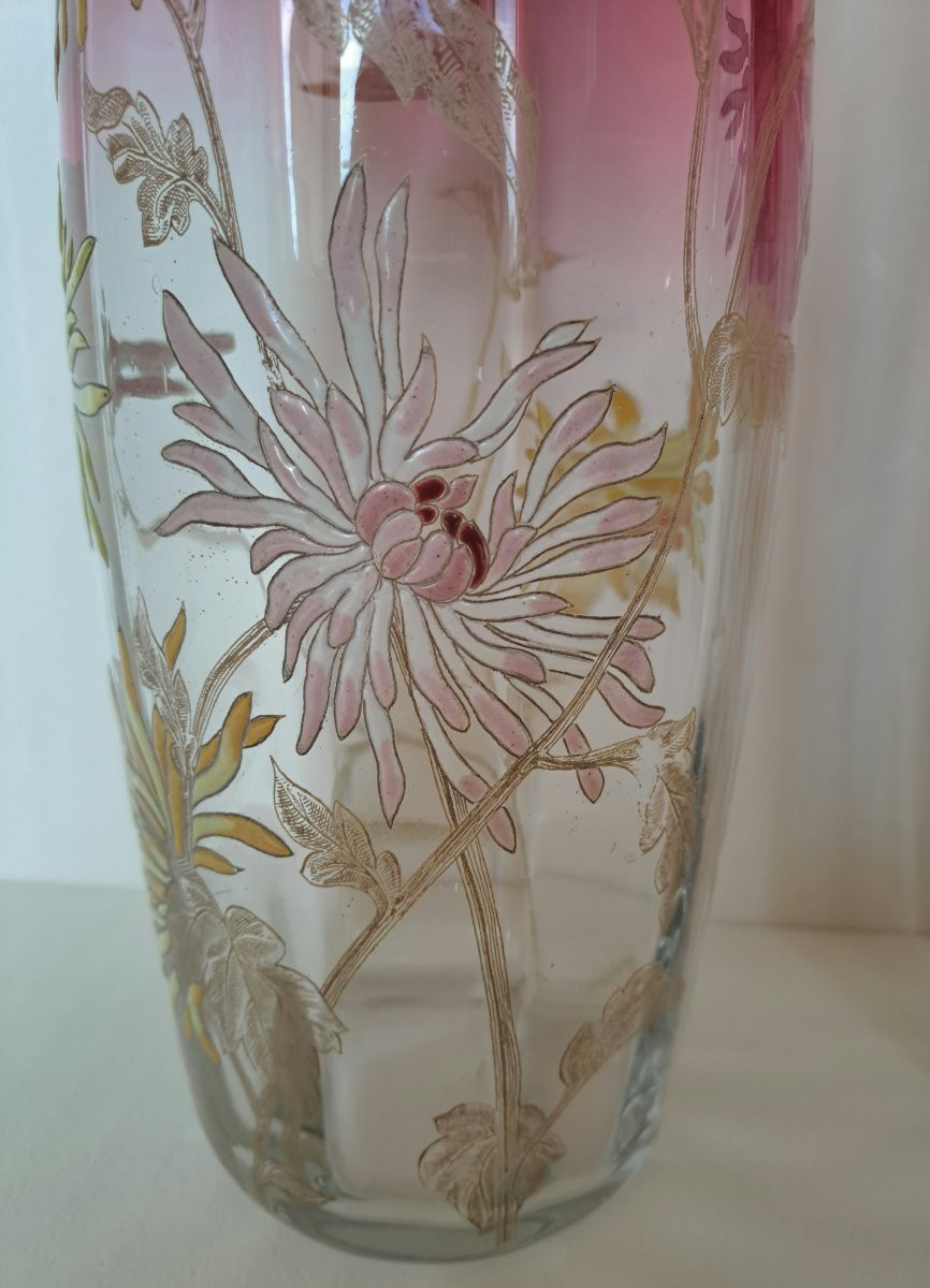 Pair Of Enamelled Vases By Théodore Legras -photo-3