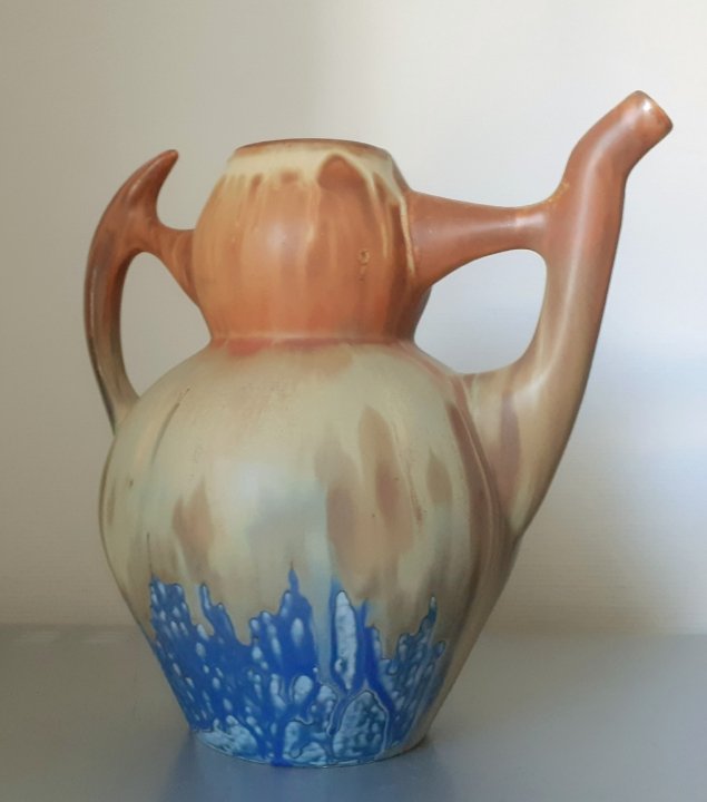 Stoneware Pitcher Signed Gilbert Méténier -photo-1