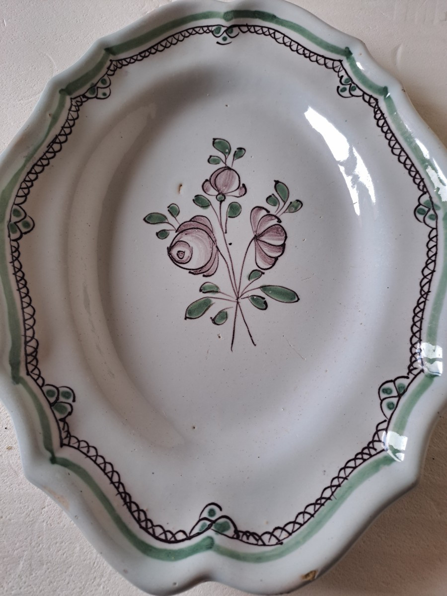 Plat ovale  Bordeaux XVIII ème -photo-3