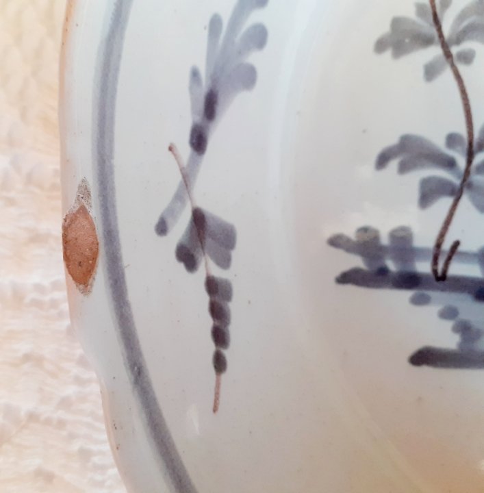 Assiette au Chinois en faïence de Nevers fin XVIII ème -photo-4