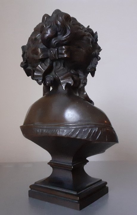 Aizelin Bronze Bust Of A Young Girl -photo-1