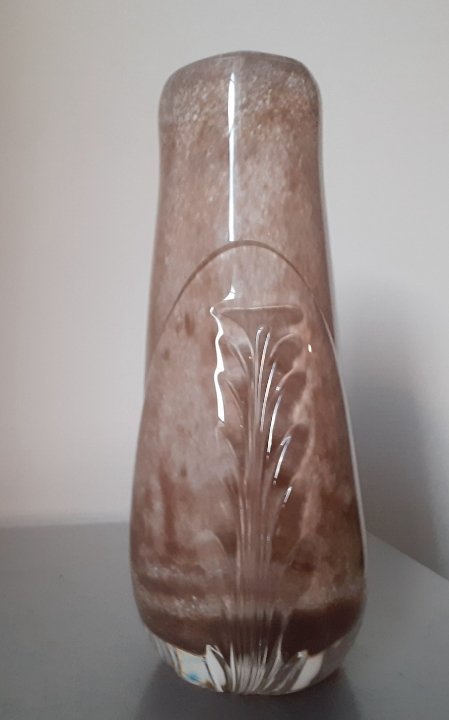 Michel Steiner vase en cristal -photo-3