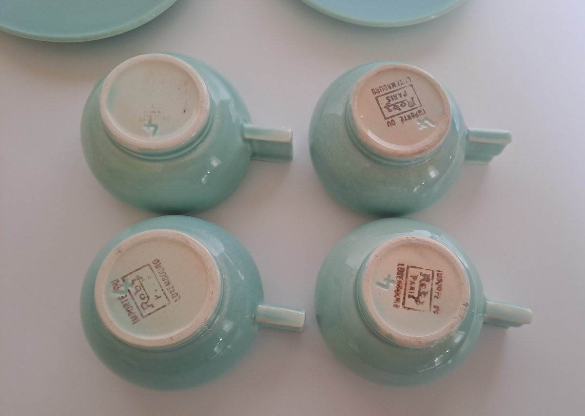4 tasses et  sous-tasses Robj Paris Villeroy Et Boch -photo-4