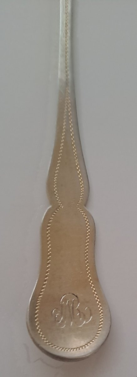 6 Small Solid Silver Spoons -photo-1