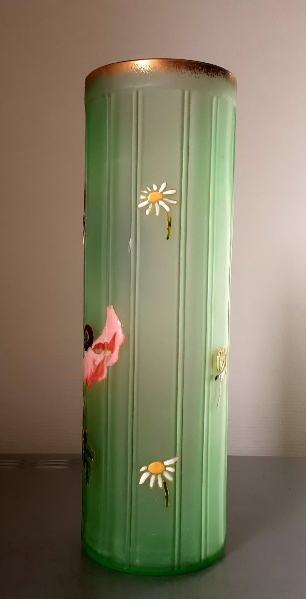 François Théodore LEGRAS vase cylindrique -photo-1