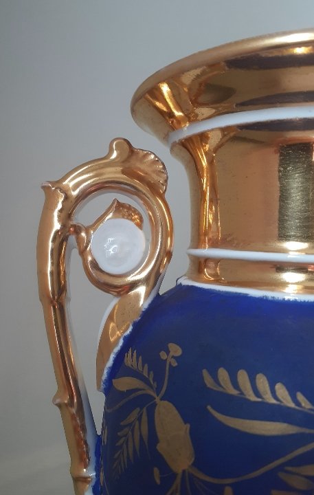 Paire de vases d'ornement en porcelaine de Paris  XIX ème -photo-5