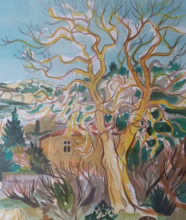 Yves Brayer (1907-1990) Les Baux de Provence 1976-photo-3