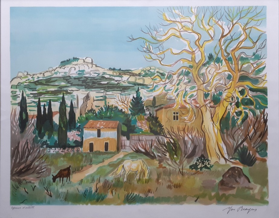 Yves Brayer (1907-1990) Les Baux de Provence 1976