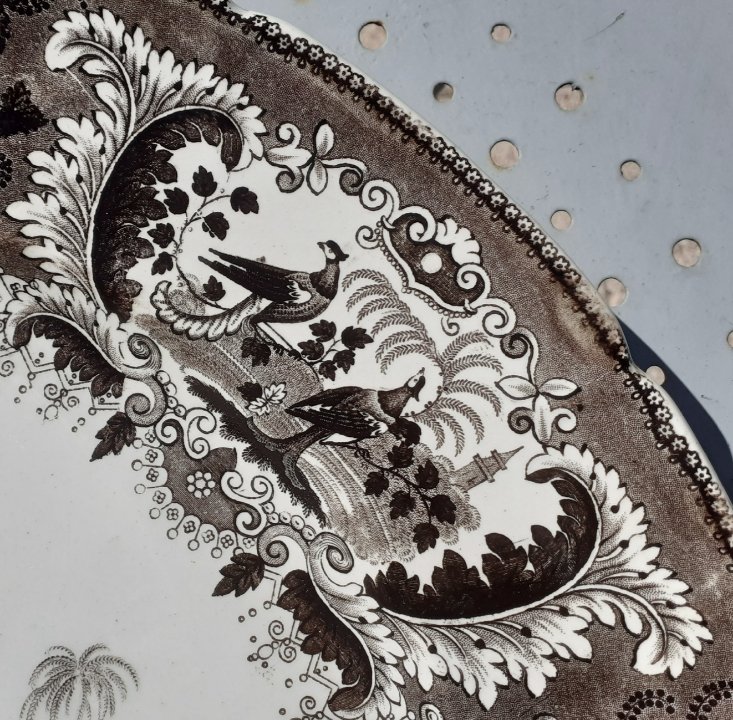 Bordeaux Large Round Dish, Turkish Decor-photo-3