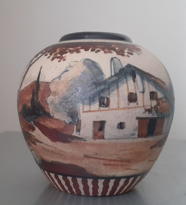 Ciboure Pottery, Fischer Period Ball Vase-photo-3