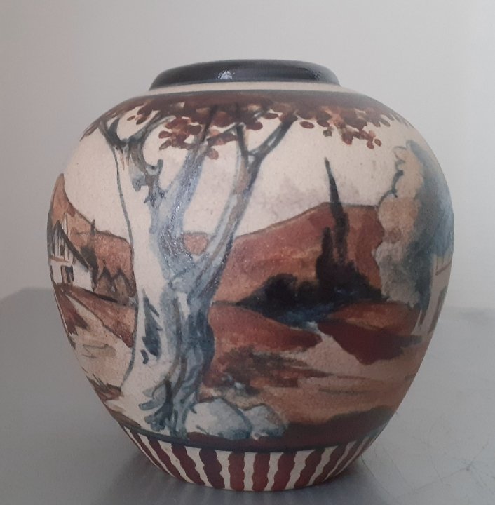 Ciboure Pottery, Fischer Period Ball Vase-photo-4