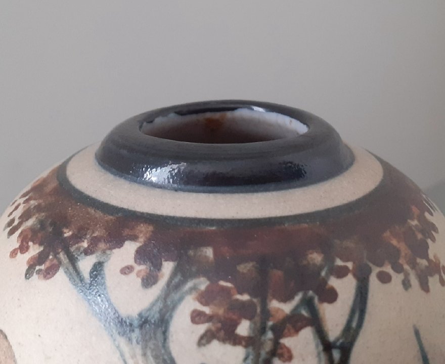 Ciboure Pottery, Fischer Period Ball Vase-photo-4