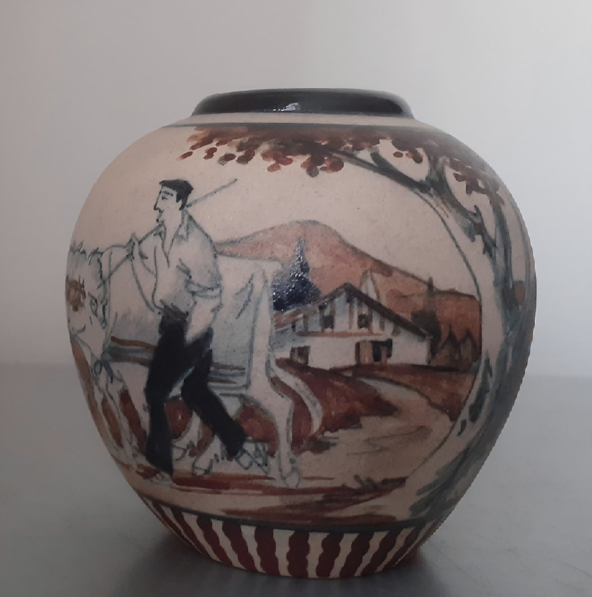 Ciboure Pottery, Fischer Period Ball Vase
