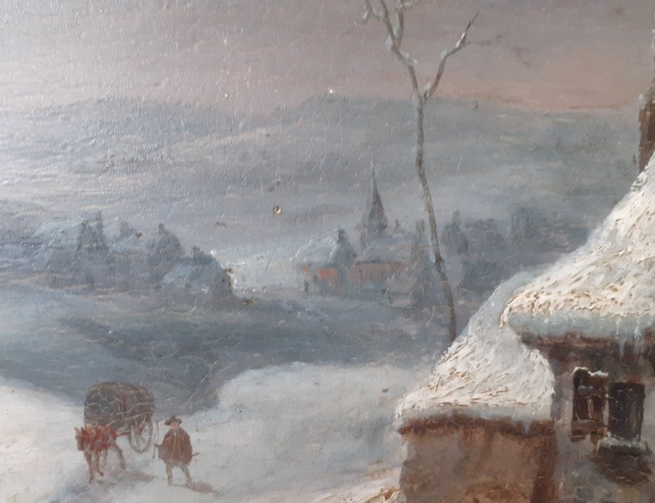 Alphonse Cassard (1787-1842) paysage hivernal-photo-3