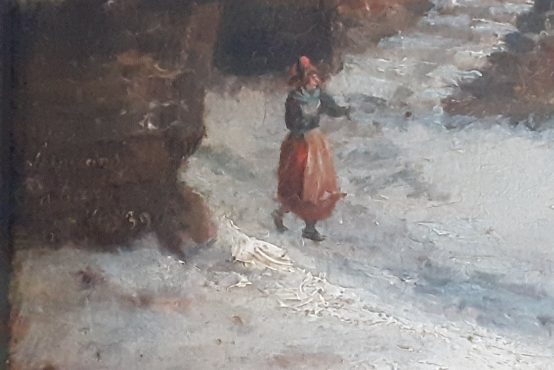 Alphonse Cassard (1787-1842) paysage hivernal-photo-3