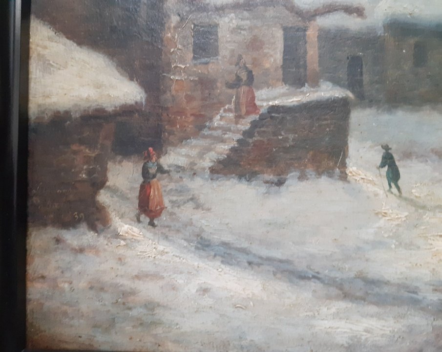 Alphonse Cassard (1787-1842) paysage hivernal-photo-4