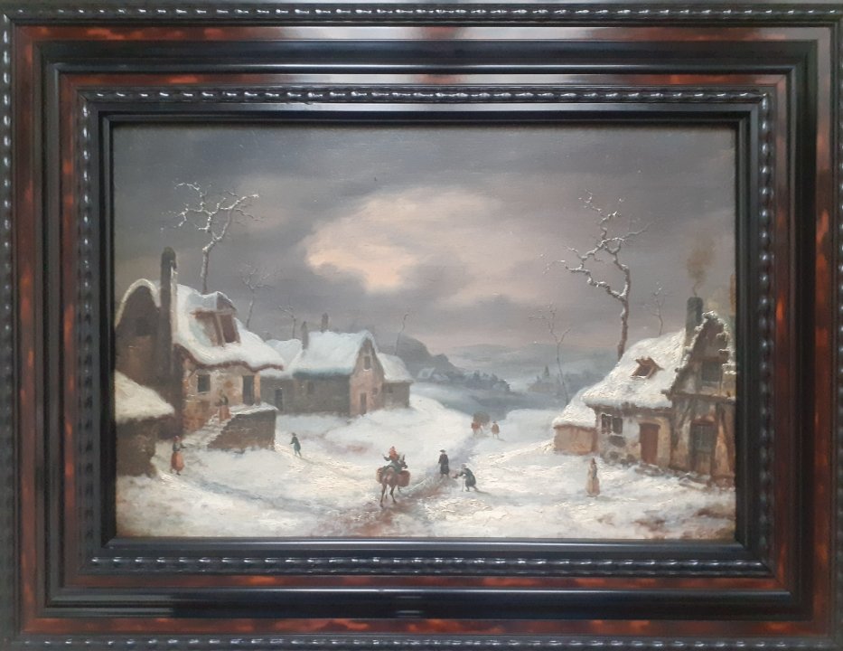 Alphonse Cassard (1787-1842) paysage hivernal