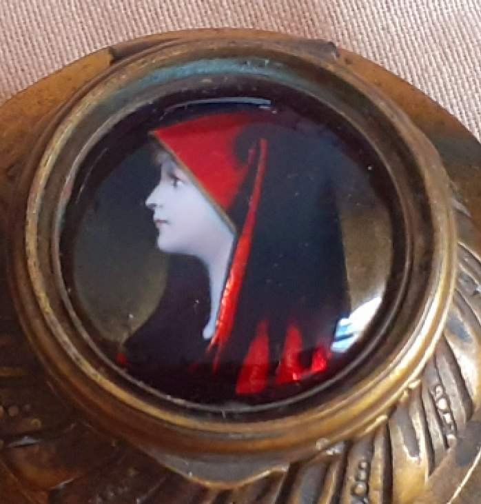 Rocaille-style Inkwell In Bronze And Enamel Painted On Copper-photo-4