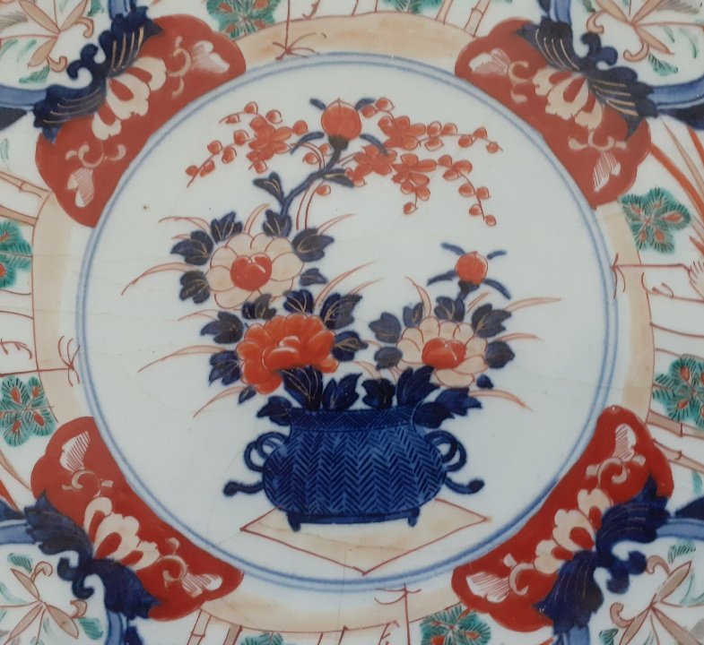 Large Imari Dish, Japan, Porcelain, 19th Century -photo-3