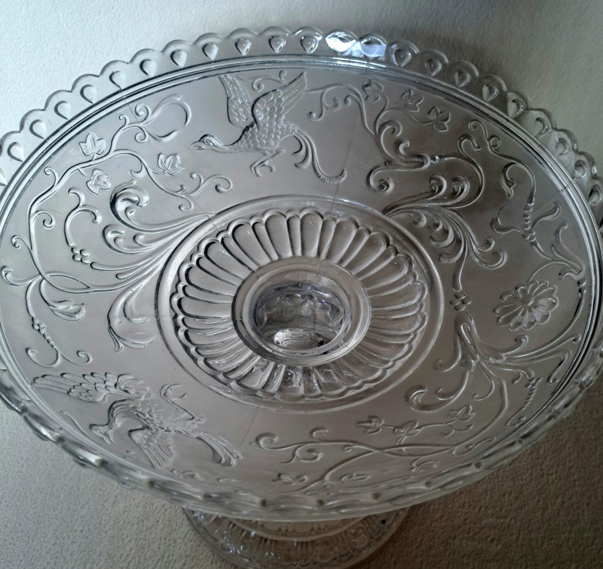 Grande coupe Baccarat Oiseaux du Paradis -photo-1