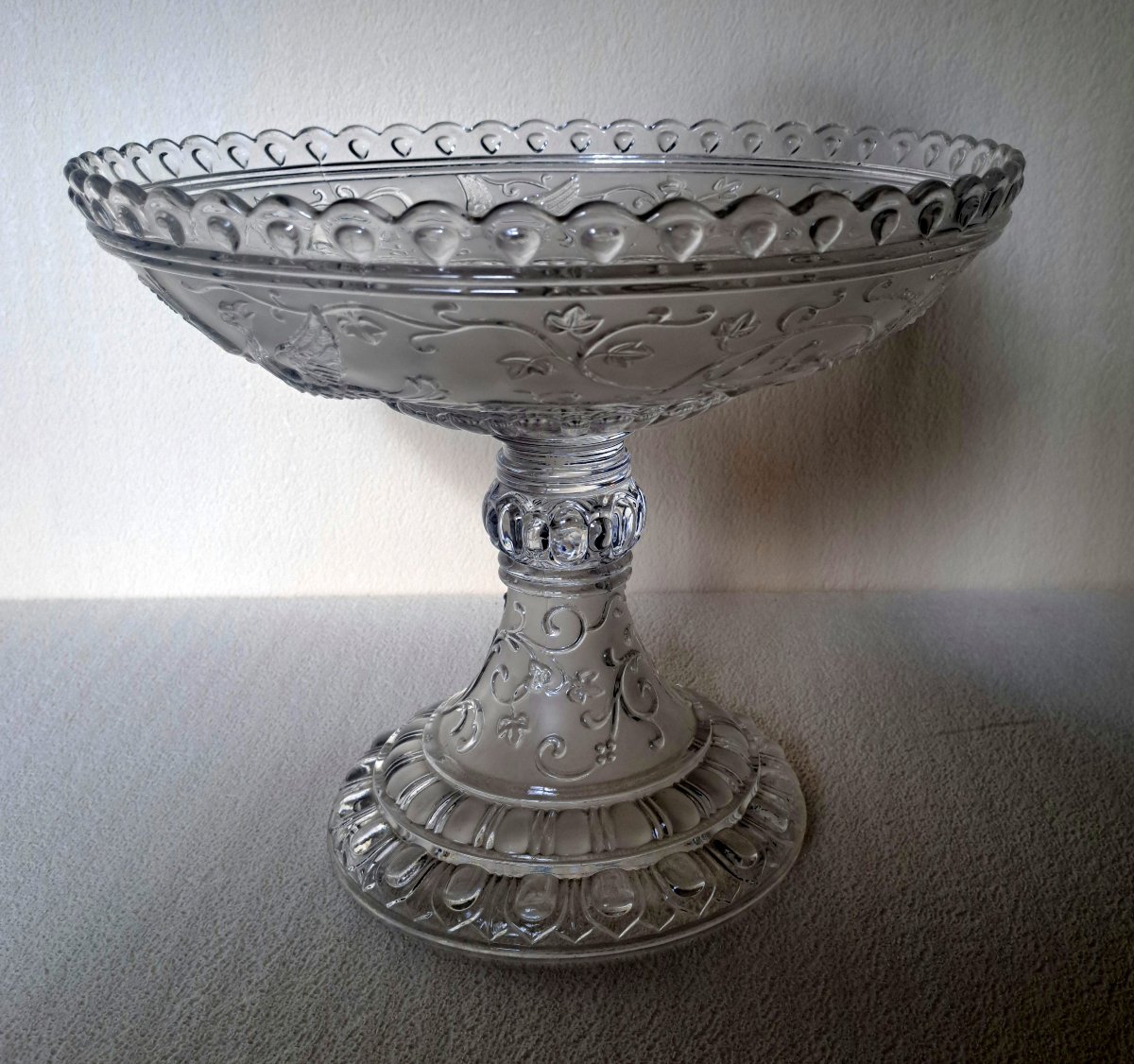 Grande coupe Baccarat Oiseaux du Paradis 