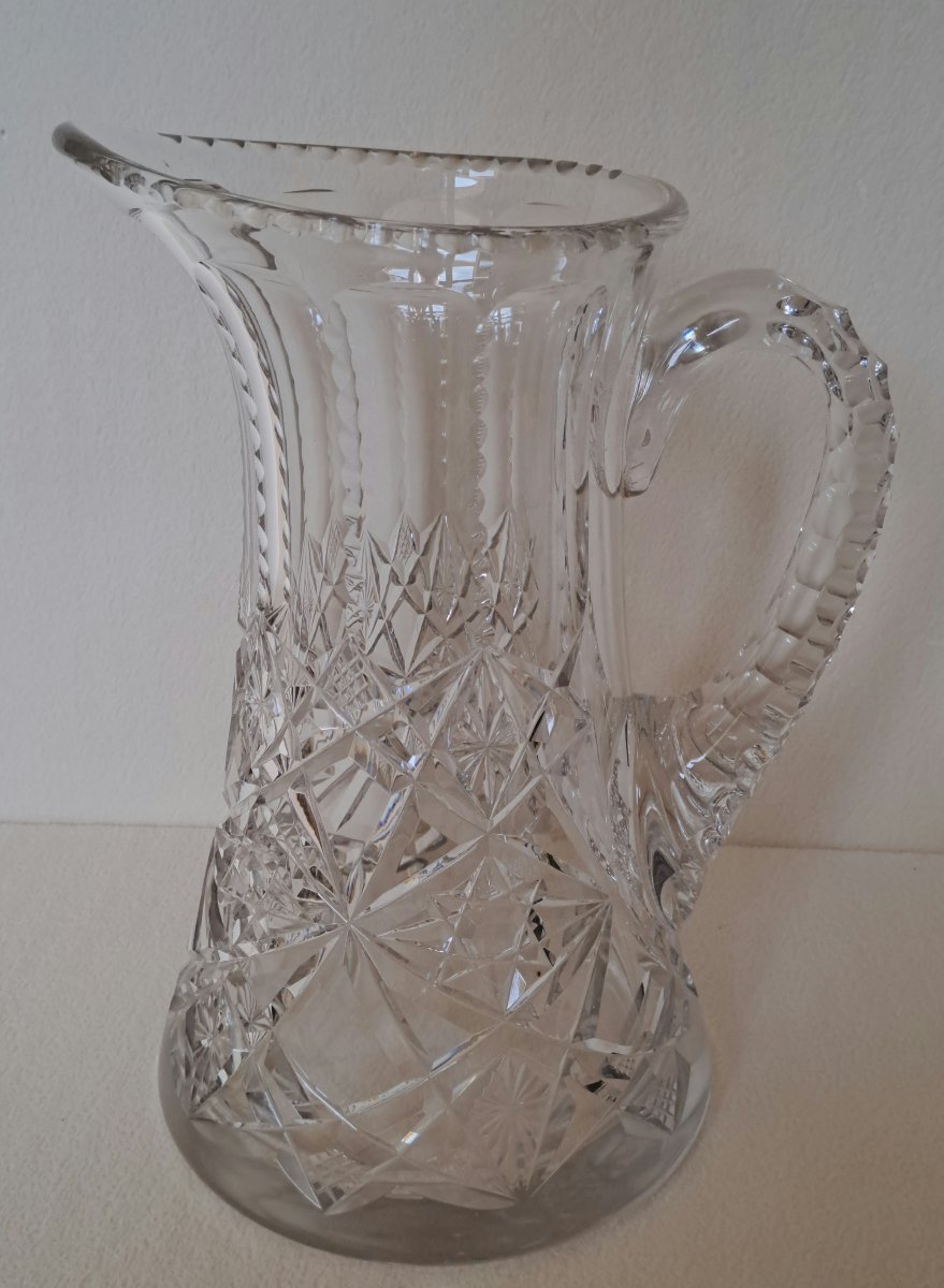 Val Saint Lambert Crystal Pitcher 