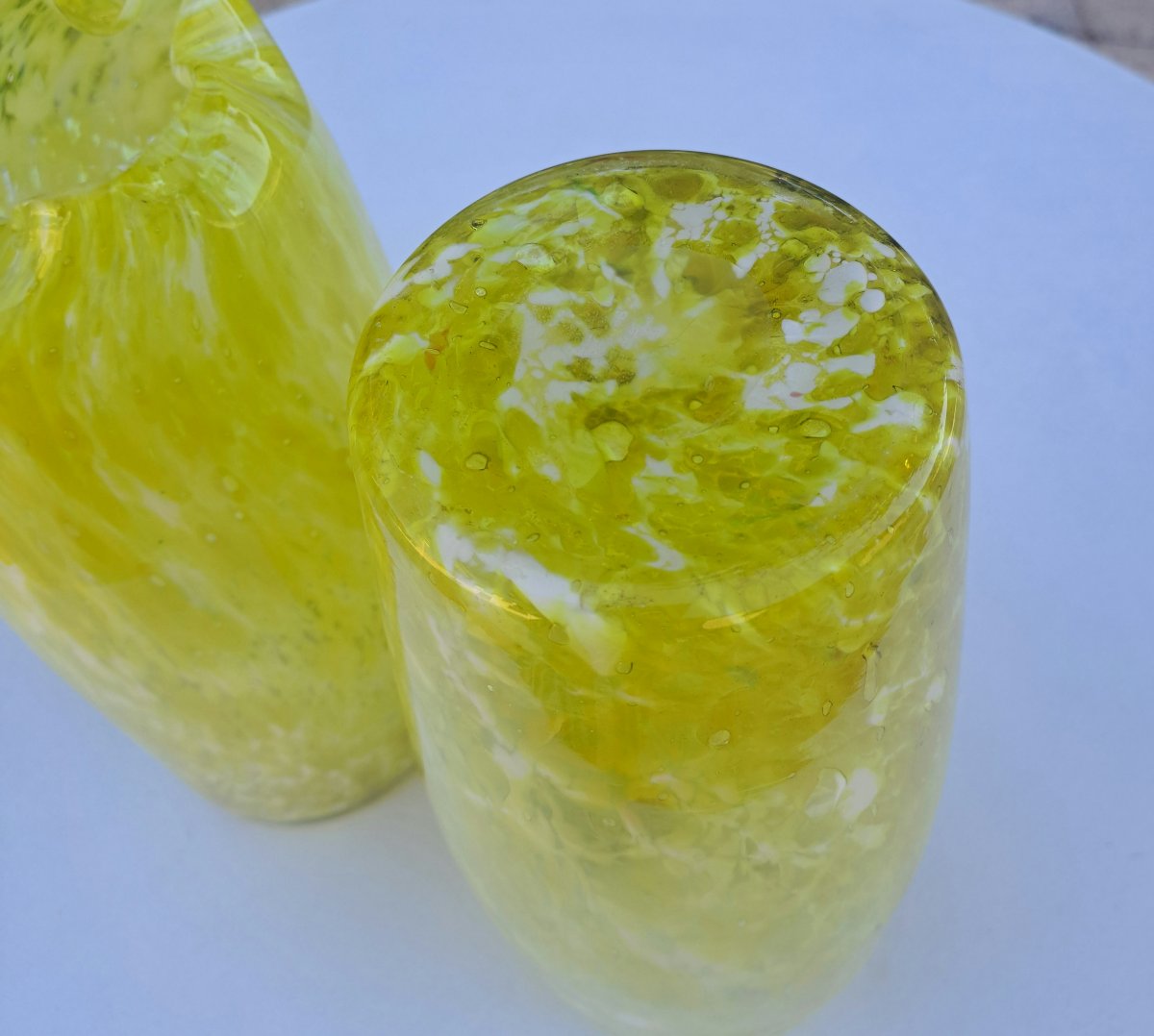 Paire de vases en verre soufflé Clichy Legras -photo-5