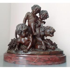 Bacchus Child Bronze After Clodion 19th Century 