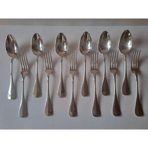 Set Of 6 Solid Silver Place Settings 
