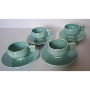 4 tasses et  sous-tasses Robj Paris Villeroy Et Boch 