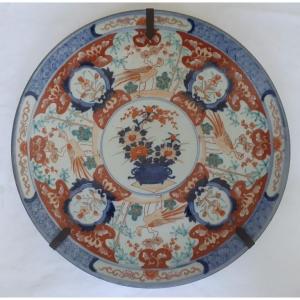 Grand plat Imari Japon en porcelaine XIX ème