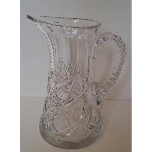 Val Saint Lambert Crystal Pitcher