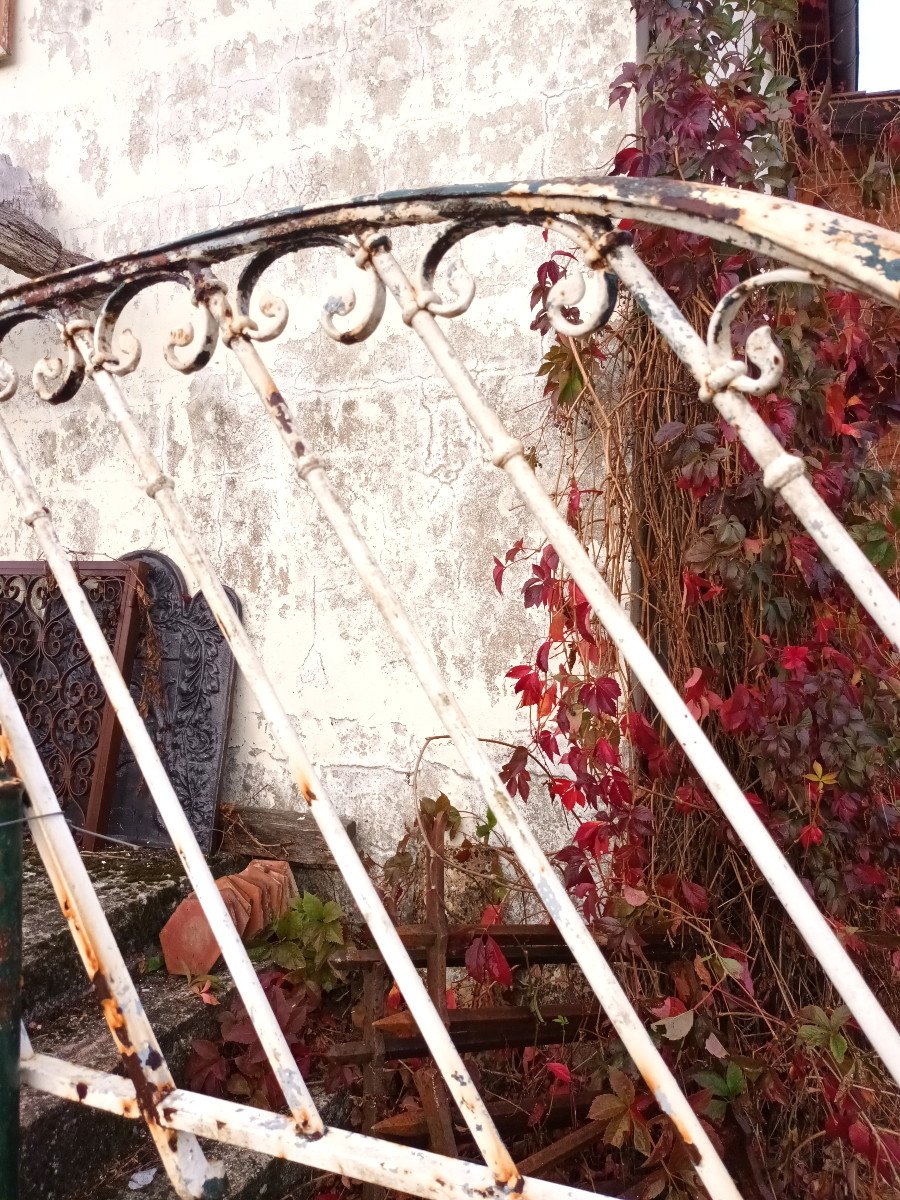 Rambarde d'Escalier Art Nouveau En Fer Forgé-photo-2