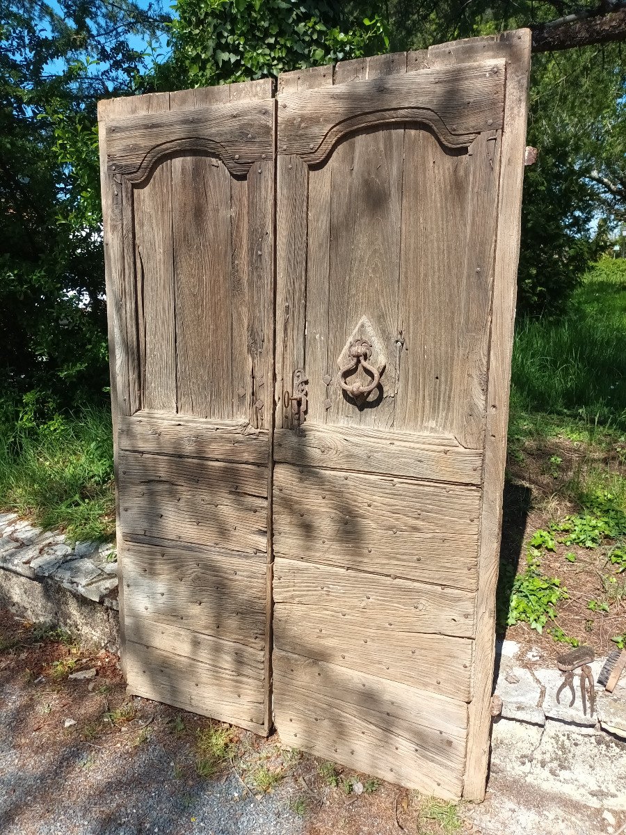 Rare Pair Of Country Regency Doors In Oak-photo-3