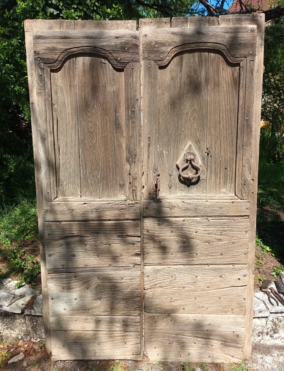 Rare Pair Of Country Regency Doors In Oak
