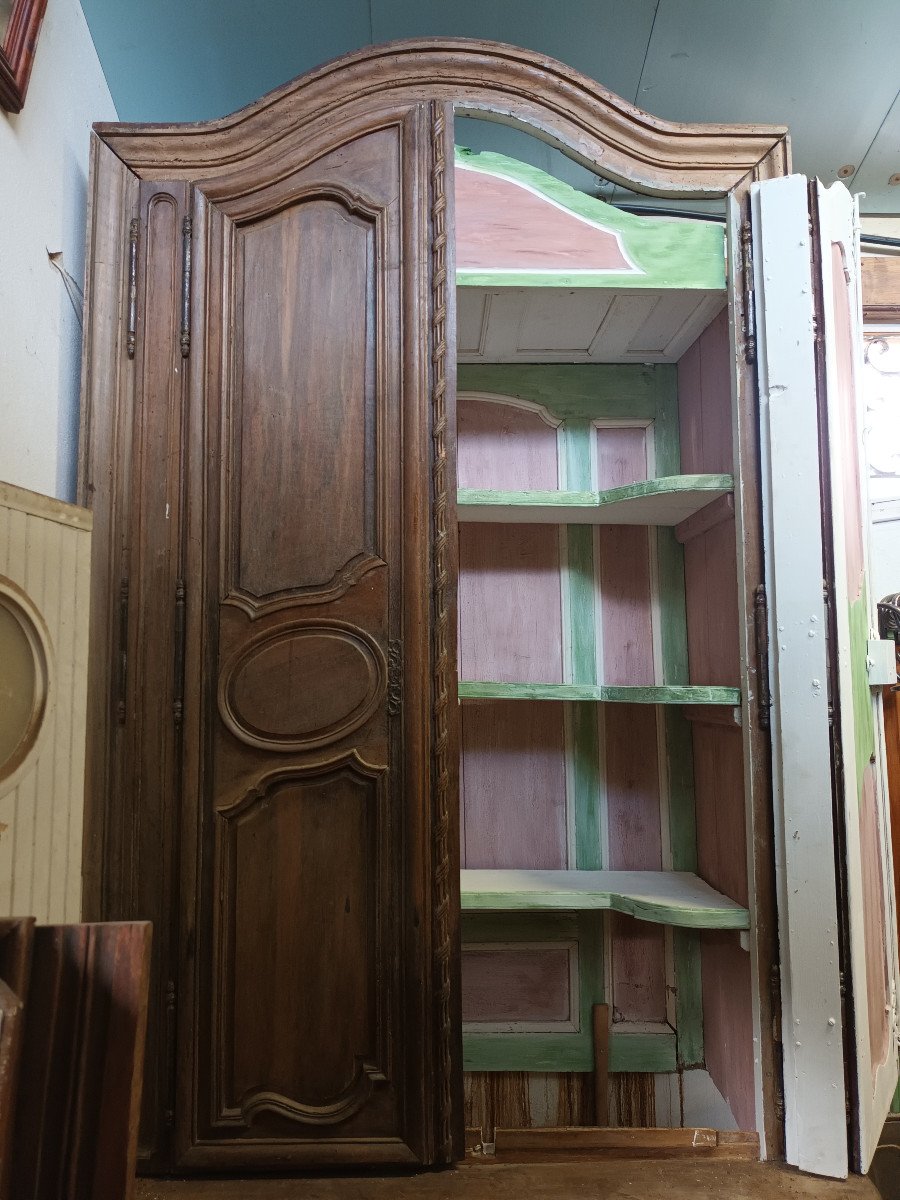 Large Regency 18th Oak Cupboard, 18th Century Patinated Double Cupboard-photo-3