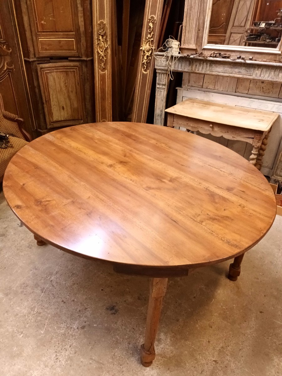 Grande Table De Vendanges en noyer blond 19e, Table De Vendanges XIXe-photo-2