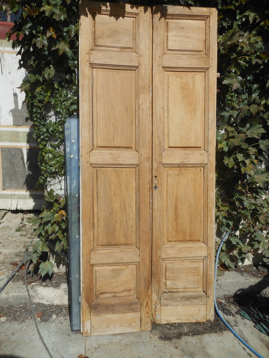 Solid Small Pair Of XVIII Eme Doors In Beech
