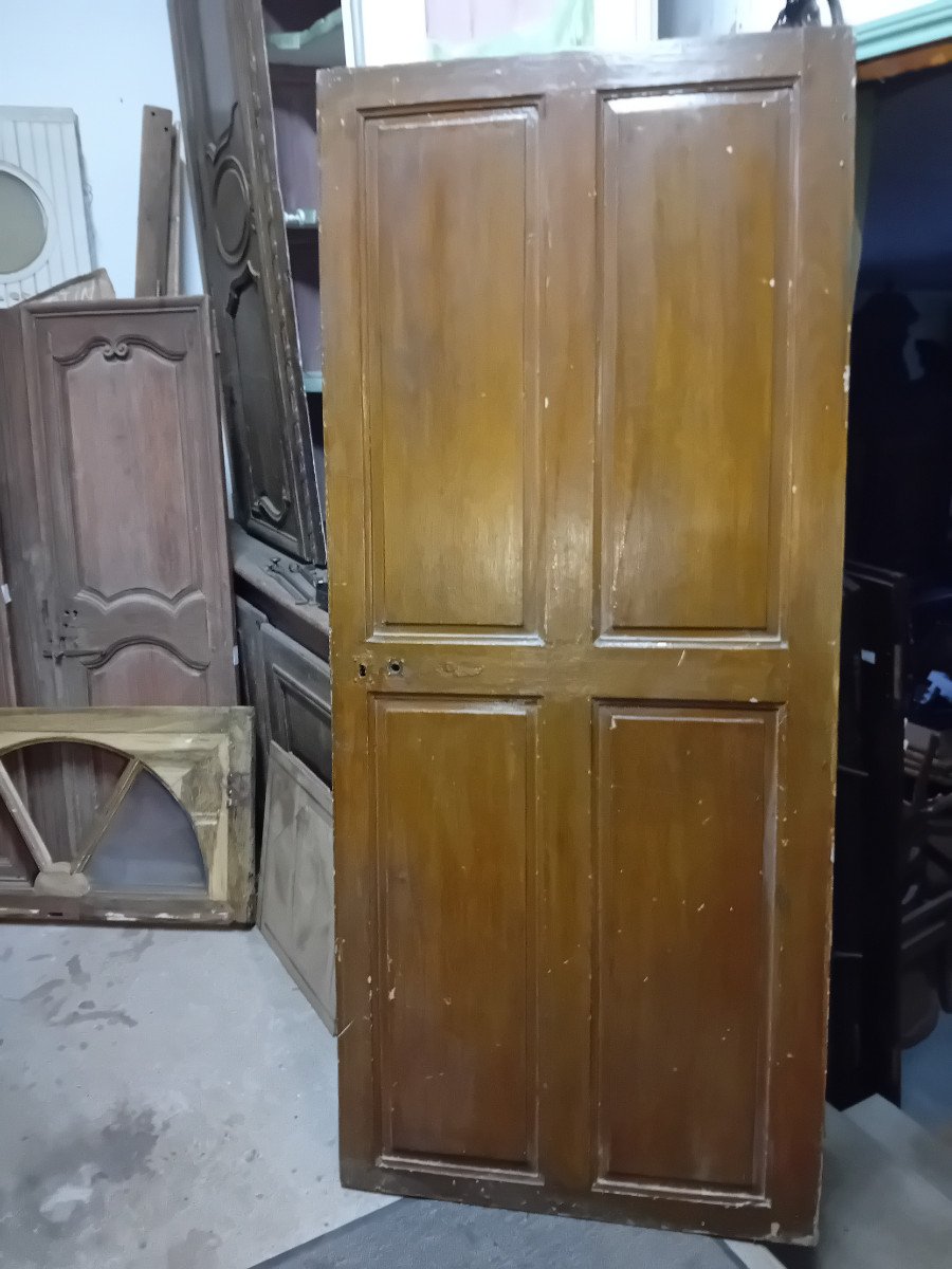 Bedroom Door With Four Tender And Bucolic Bouquets 1900-photo-2