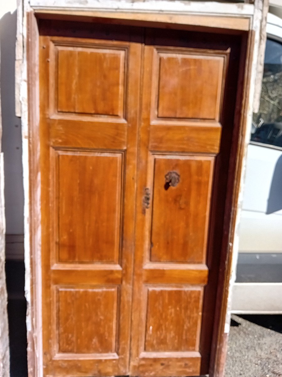2 Times 2 Pairs Of Double-sided Doors In Basswood 18 Eme-photo-2