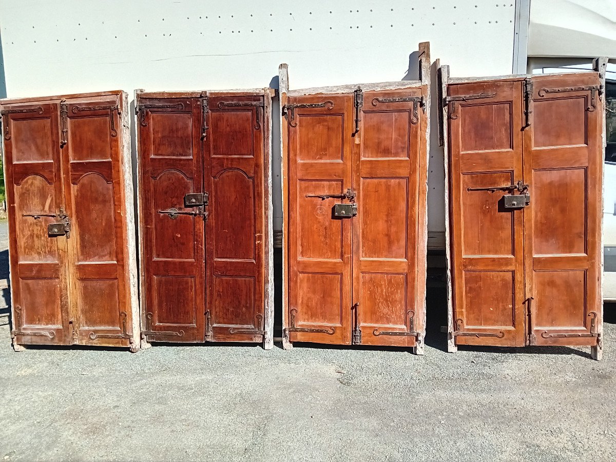 2 Times 2 Pairs Of Double-sided Doors In Basswood 18 Eme