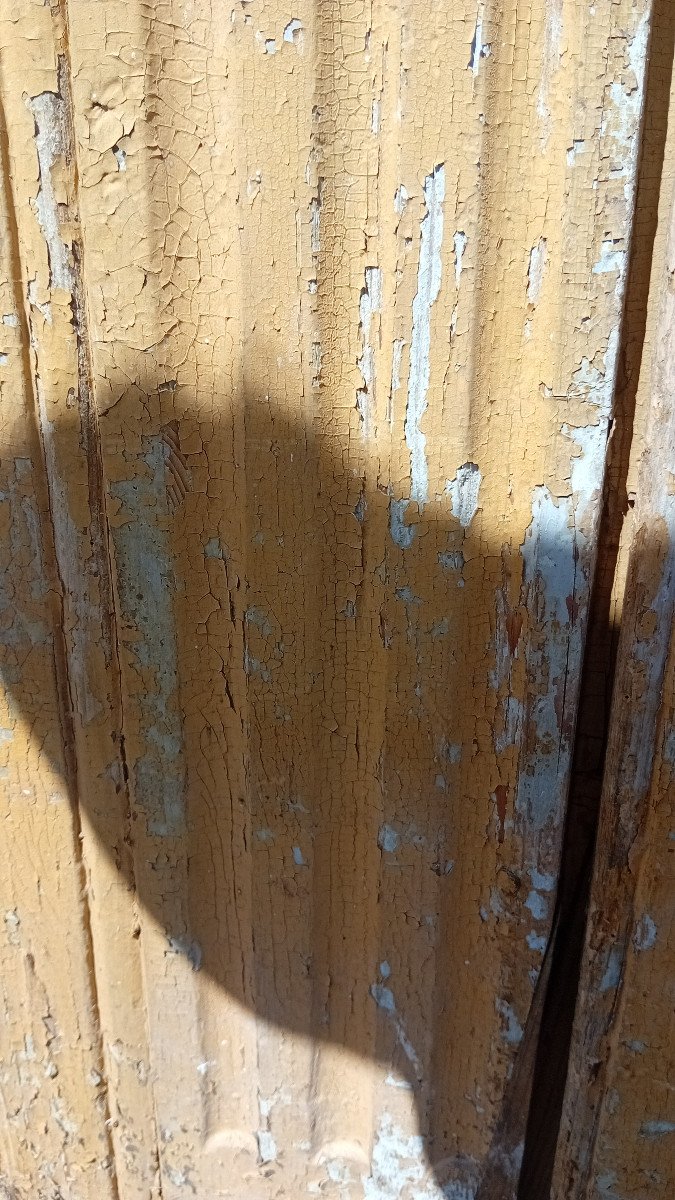 Small Pair Of Narrow Communication Doors Softwood Woodwork From The Directoire Period-photo-1
