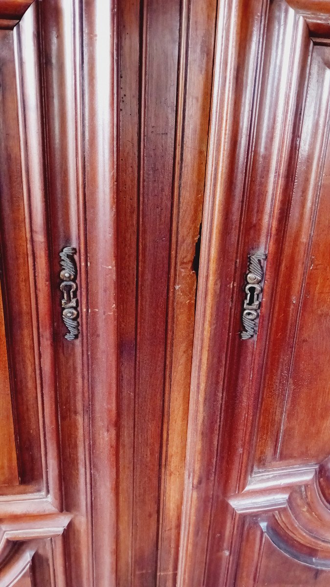 Imposante Paire De  Portes  En Noyer 17 Eme-photo-3