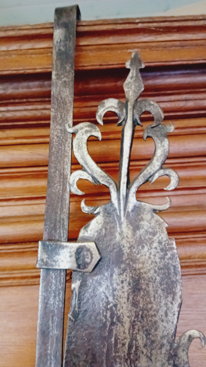Cremaillere De Cheminée De Chateau , Decor Fleur De Lys-photo-3