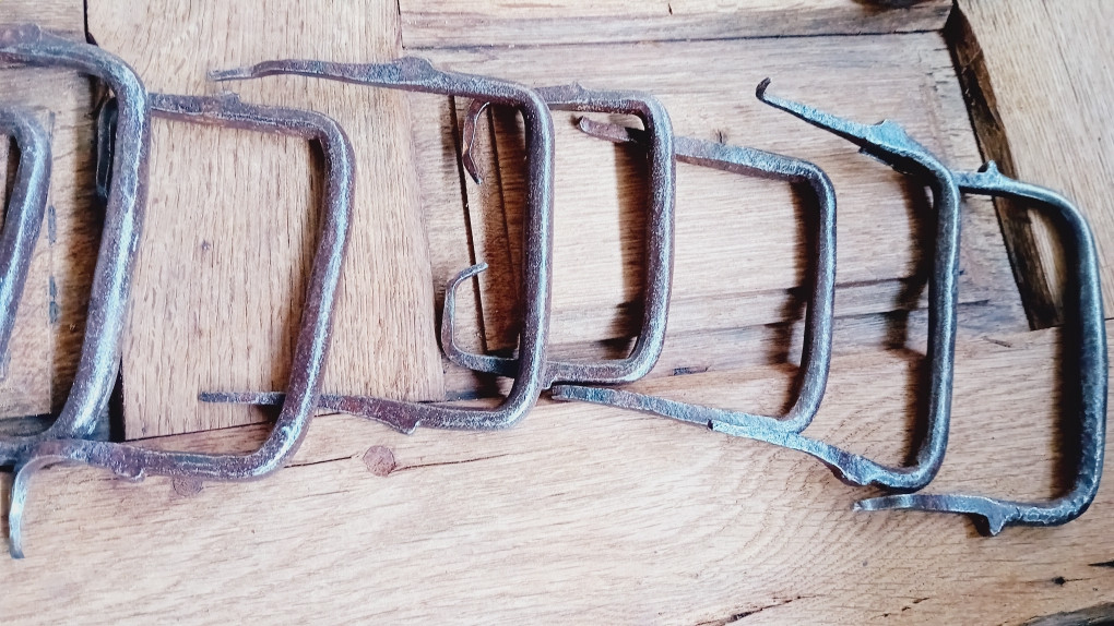 22 Shutter Handles Or Thumb Latches, In 18th Century Wrought Iron