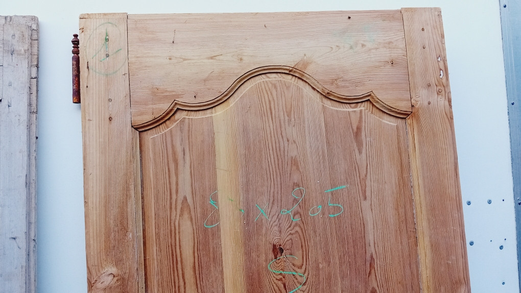 suite de 4 portes en resineux double face , boiserie 18 eme-photo-4