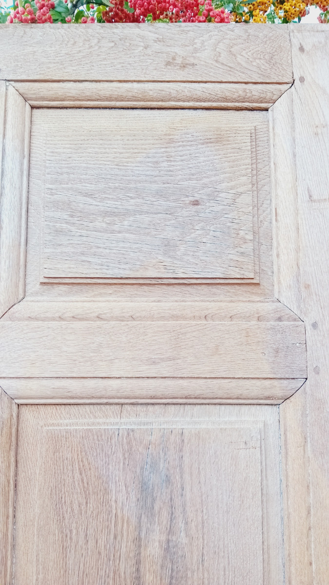 Louis XIV Door In Double-sided Oak, 18th Century Woodwork-photo-3