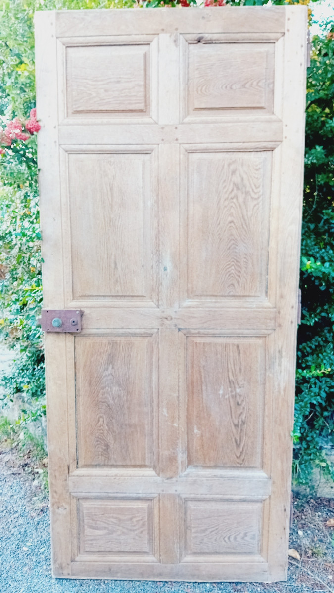 Louis XIV Door In Double-sided Oak, 18th Century Woodwork